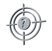 cross hair with question mark
